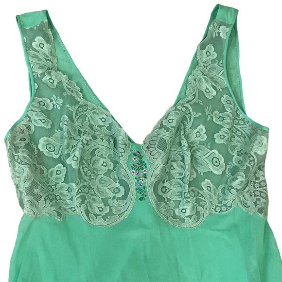 Vintage Bergdorf Goodman Hand-Embroidered Nightgown Italy Size 38 NWT - Picture 8 of 10